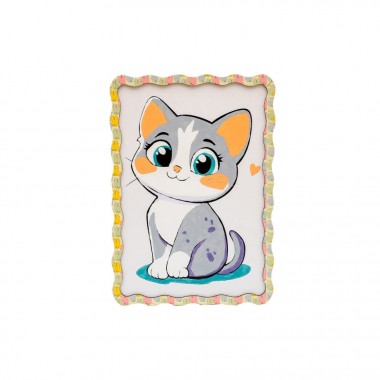 Картина по номерам Котик Puz-22945 формат А4 кисточка, краски, крепеж для стены
