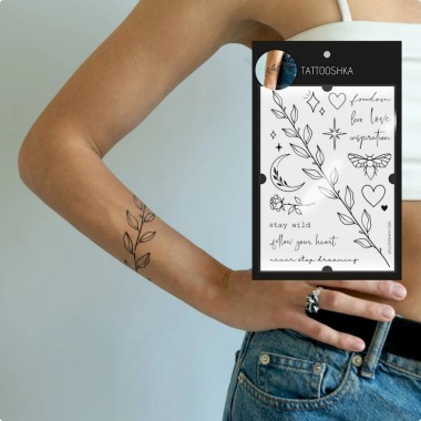 Набір тимчасових татуювань FREEDOM LOVE LB-100 Набір тимчасових татуювань FREEDOM LOVE LB-100