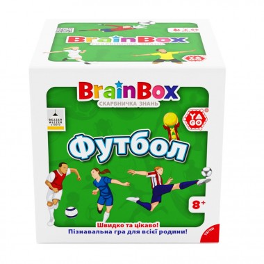 Карточная игра Brainbox Футбол Yago BZZBRFB02UA 55 карточек 1 игральный кубик