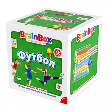 Карточная игра Brainbox Футбол Yago BZZBRFB02UA 55 карточек 1 игральный кубик