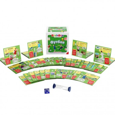 Карточная игра Brainbox Футбол Yago BZZBRFB02UA 55 карточек 1 игральный кубик
