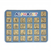 Деревянный алфавит-вкладыш английский