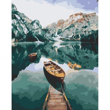Картина за номерами "Човен у фіордах" Art Craft 10626-AC 40х50 см