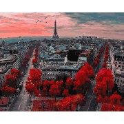 Картина по номерам. Rainbow Art Алые краски Парижа GX4887-RA