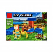 Конструктор дитячий Minecraft MG691 із фігуркою героя Вид 6
