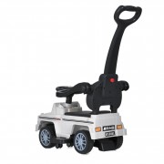 Дитяча каталка-толокар M 5046L-1 білий, з батьківською ручкою