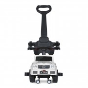 Дитяча каталка-толокар M 5046L-1 білий, з батьківською ручкою