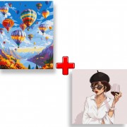 Набір картин за номерами 2 в 1 Ідейка