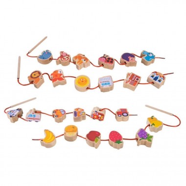 Деревянная игрушка Шнуровка C9429 двухсторонняя