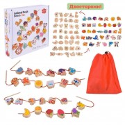 Деревянная игрушка Шнуровка C9429 двухсторонняя