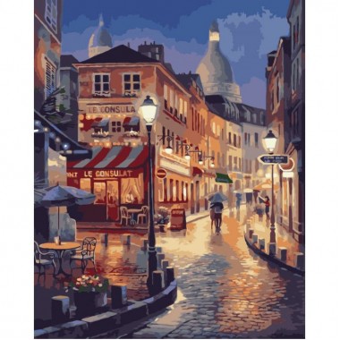 Картина по номерам Идейка Городской пейзаж Прогулки во Франции 40*50см KHO2116