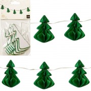 Гирлянда из бумажных новогодних украшений 