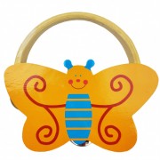 Деревянная игрушка Бубен Metr Plus MD 2477 14 см (Жёлтая Бабочка)