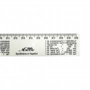 Линейка с табличкой умножения AS-0612, К-9052 белый, пластиковая, 30 см