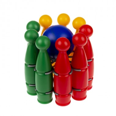 Игровой набор для боулинга Паутинка 9 1630, кегли - 9 шт, шар