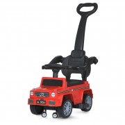 Дитяча каталка-толокар M 5046L-3 червоний, з батьківською ручкою
