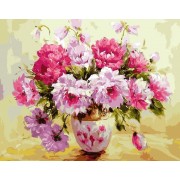 Картина по номерам. Rainbow Art Пионы в вазе GX9389-RA