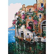 Картина по номерам Идейка Морской пейзаж Цвета Тосканы 35*50 см. KHO2736