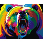 Картина по номерам Brushme Радужный медведь GX26193