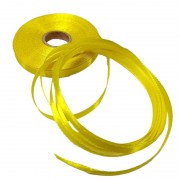 Атласная лента для рукоделия АБ-643, 0,6 см x 23 м, Светло-желтый