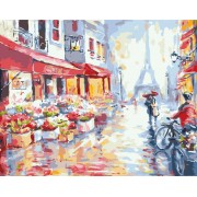 Картина по номерам Brushme Цветочная улица в Париже GX7959