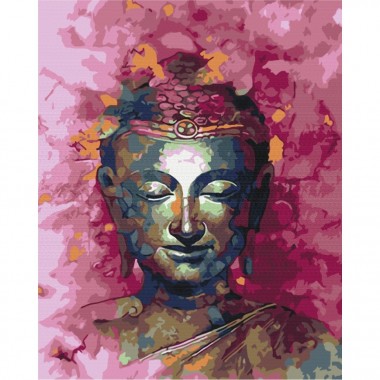 Картина за номерами "Будда в рожевих відтінках" Brushme BS25274 40х50 см
