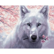 Картина по номерам Brushme Волк с цветком GX29952