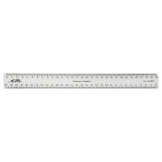 Классическая линейка AS-0607, К-9090 цвет прозрачный, пластиковая, 30 см