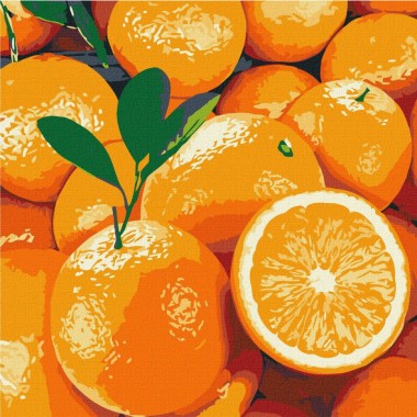 Картина по номерам Сочный апельсин Идейка KHO5649 25х25 см