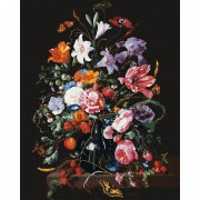 Картина по номерам Ваза с цветами и ягодами ©Jan Davidsz. de Heem Идейка KHO3208 40х50 см