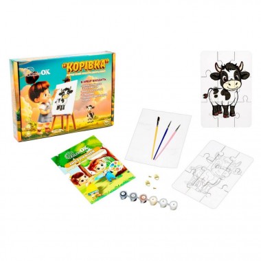 Деревʼяний пазл-розмальовка А5 