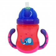 Поільник дитячий з трубочкою Неон MGZ-0300(Pink) 270 мл