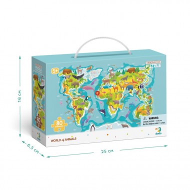 Дитячий пазл Світ тварин DoDo 300133, 80 елементів