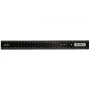 Классическая линейка AS-0608, К-9095 цвет черный, пластиковая, 30 см