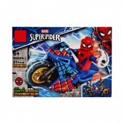 Конструктор детский Spiderman MG689 фигурка героя с мотоциклом