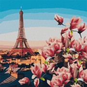 Картина по номерам. Парижские магнолии Идейка KHO3601 50х50 см