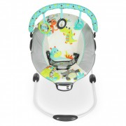 Дитячий шезлонг-люлька з вібро 6313 дуга з підсвічуванням