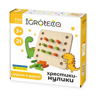 Деревянная игра "Крестики-нолики" 900576, 11х11 см