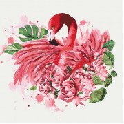 Картина по номерам Идейка Животные, птицы Грациозный фламинго 40*40см KHO4042