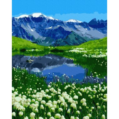 Картина по номерам. Rainbow Art Альпийский пейзаж GX39458-RA