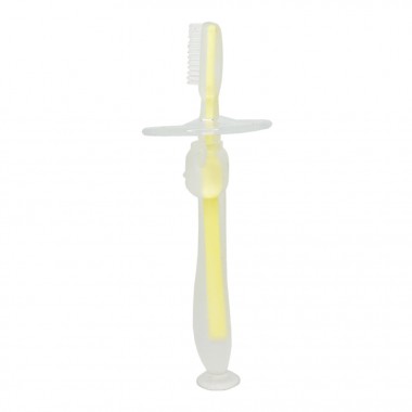 Силіконова зубна щітка Mumlove MGZ-0707(Yellow) з обмежувачем