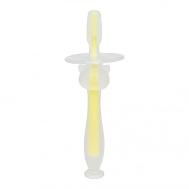 Силіконова зубна щітка Mumlove MGZ-0707(Yellow) з обмежувачем