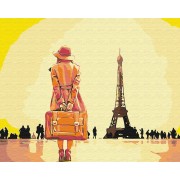 Картина по номерам Brushme Путешественница в Париже GX30474