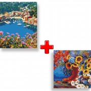 Набор картин по номерам 2 в 1