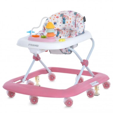 Детские Ходунки Pyramid ME 1217 Pink, музыка, свет
