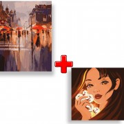 Набір картин за номерами 2 в 1 Ідейка