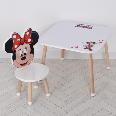 Деревянный детский столик M 502-8-1 со стульчиком