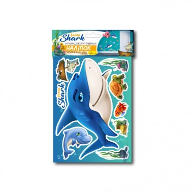 Набор декоративных наклеек А3 Fanny shark НДН-02-1