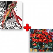 Набір картин за номерами 2 в 1 Ідейка