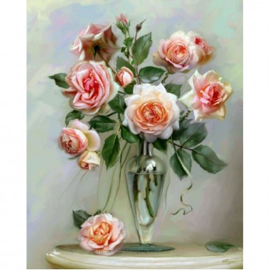Картина по номерам Идейка Идейка Букеты Хрупкие розы 40*50см KHO2034